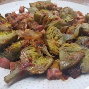Alcachofas con jamón